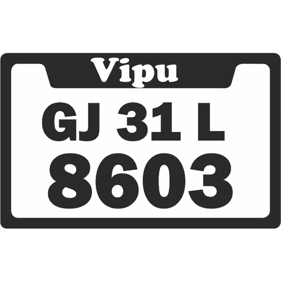 Vehicle number deals keychain